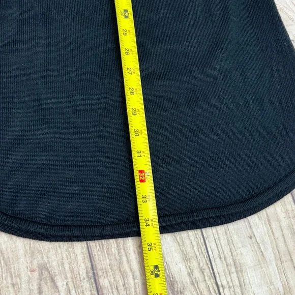 Banana Republic Black Ribbed Knit Sweetheart Long Sleeve Sweater Dress Size S - Picture 7 of 7